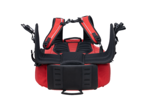 Rescue professionals using the RigTech Pack for fast access to gear during high-stakes missions.