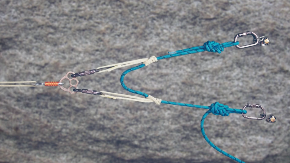LSA adjustable two prusiks - load sharing anchor