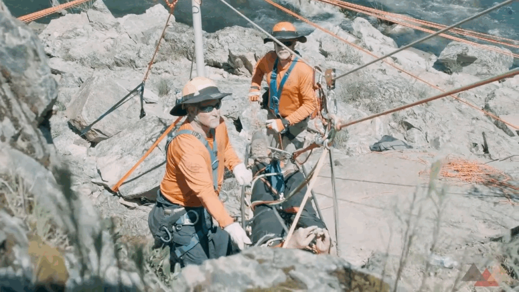 Floating the Litter Uphill with a Dual Tension Tracking Line System